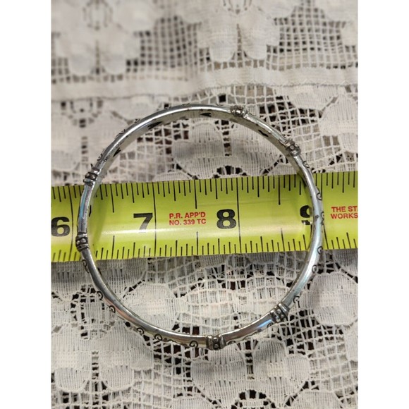 Brighton Round Hearts Bangle Signed Some Wear - Picture 6 of 6